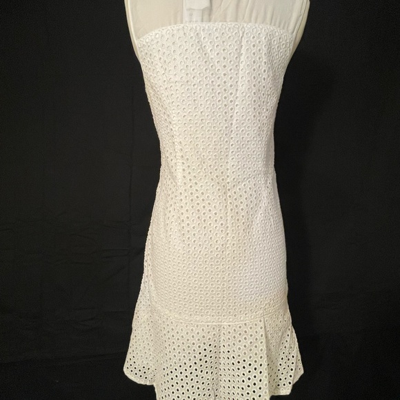 Spense Petite Dress 4P White Cotton Eyelet Lace Spense Sleeveless Rounded NWT - Picture 4 of 7